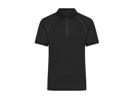 Men's Zip-Polo - Polo mit Reißverschluss aus Funktions-Polyester für Promotion, Sport und Freizeit