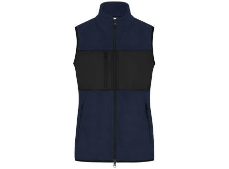 Ladies' Fleece Vest   GRS - Fleeceweste im Materialmix
