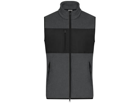 Men's Fleece Vest   GRS - Fleeceweste im Materialmix