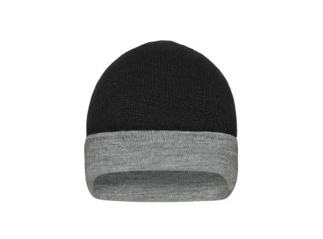 Reversible Beanie - Wendemütze mit breitem Kontrastumschlag