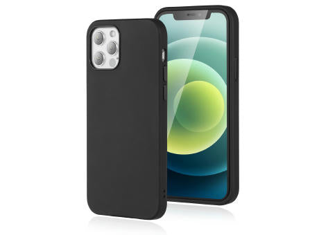 Handy Hülle iPhone™ 12/12 pro Black Series Soft Case TPU Silikon mit Mikrofaser Innenseite matt schwarz