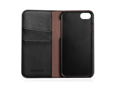 Handy Hülle iPhone™ 7/8/SE(2020/2022) Flamingo Premium Wallet Flip Case Kunstleder schwarz