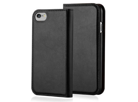Handy Hülle iPhone™ 7/8/SE(2020/2022) Flamingo Premium Wallet Flip Case Kunstleder schwarz