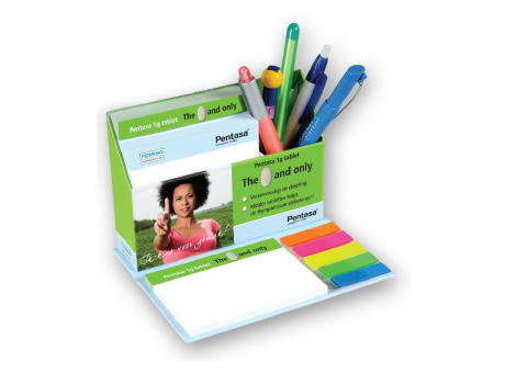 Hardcover-Tischset mit Haftnotizen, Notizblätter und Indexstreifen einklappbar