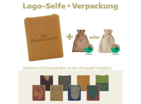 Logoseife groß in Säckchen (Frischgewicht 104g)