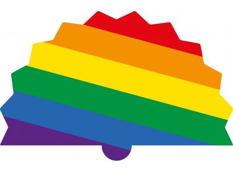 Regenbogen Plano Handfächer Pride