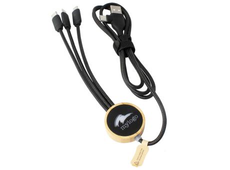 Ladekabel 4in1 aus Bambus/rPET