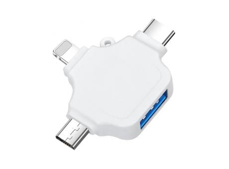 3in1 OTG Adapter USB 3.0 Weiß