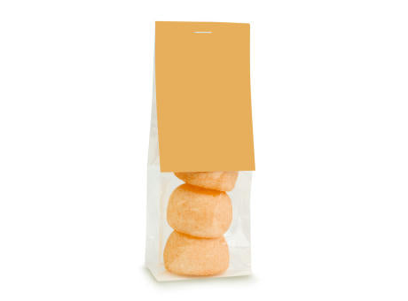 Naschbeutel Orange Speckbälle