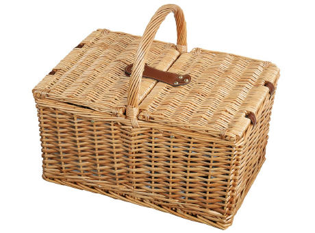 Cilio Picknick-Korb LUGANO hellbraun