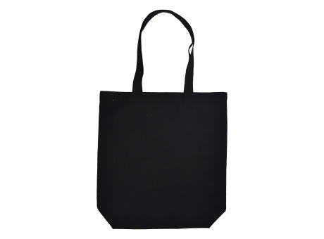 Bauwolltasche mit langen Henkeln und Bodenfalte, 300 gr/m²