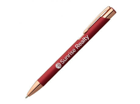 MARTINIQUE Soft Touch Kugelschreiber Rose Gold mit Laser Gravur