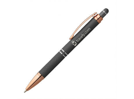 SAGAR Stylus Soft Touch Kugelschreiber Rose Gold mit Laser Gravur