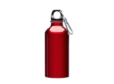 Aluminiumtrinkflasche 400 ml, Karabinerhaken, zur Sublimation