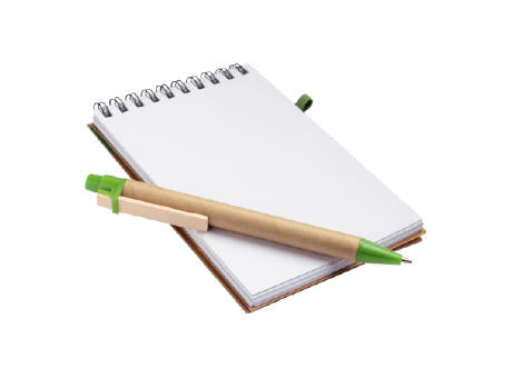 Recyceltes Notebook A6 mit Kugelschreiber