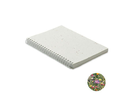 DIN A5 Notizbuch Samenpapier