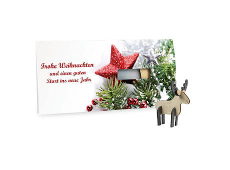 Steckfiguren-Karte Filz - Elch 4/0-c