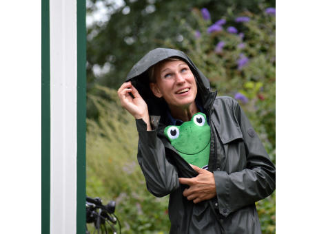 Kinder-Öko-Wärmflasche Veloursbezug "Frosch"  grün