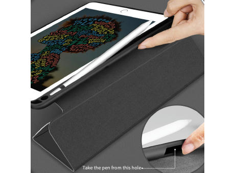 Tablet Hülle Galaxy Tab™ S7+/S8+/S7 FE 12.4 mit Pencil Halterung PC/TPU Back Cover Fold.it Case schwarz