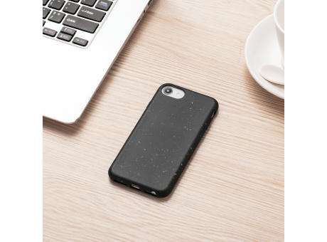 Nachhaltige Handyhülle inkl. Sammlung 1kg Ozeanplastik iPhone™ 15 Turtle Eco Soft Case PLA + Bambus schwarz