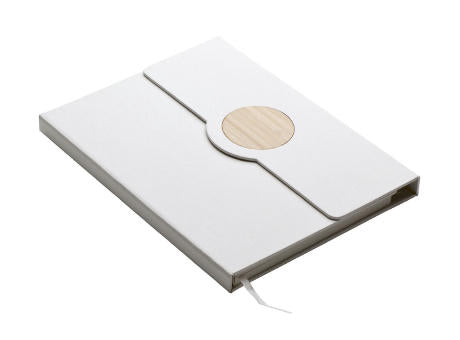 Notizbuch mit Kugelschreiber in Box LATTE