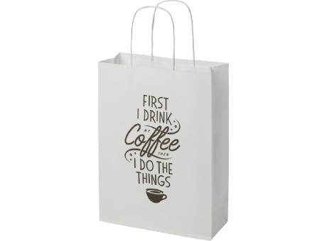 Kraftpapiertasche 120 g/m² mit gedrehten Griffen – 24 × 9 × 32 cm