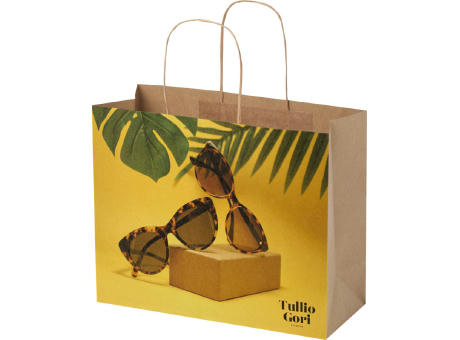 Kraftpapiertasche 120 g/m² mit gedrehten Griffen – 31 × 12 × 25 cm