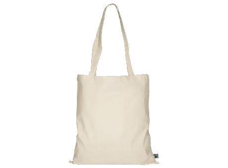 T15011-TEXXILLA Tasche aus Fairtrade-zertifizierter Baumwolle mit zwei langen Henkeln, ca. 140 g/m², ca. 38 x 42 cm