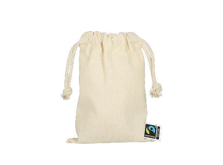T15071-TEXXILLA Zuziehbeutel aus Fairtrade-zertifizierter Baumwolle, 10 x 14 cm, ca. 140 g/m²