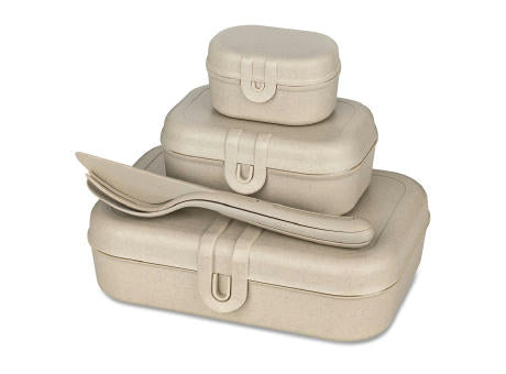 KOZIOL PASCAL READY Lunchbox-Set + Besteck-Set