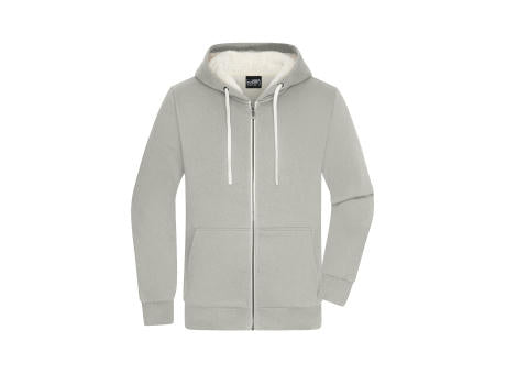 Men's Doubleface Jacket   OCS Blended - Kapuzenjacke aus BIO-Baumwolle mit weichem Sherpa-Futter