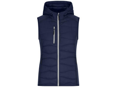 Ladies' Hybrid Vest - Sportliche Weste mit Kapuze im attraktiven Materialmix