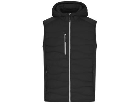 Men's Hybrid Vest - Sportliche Weste mit Kapuze im attraktiven Materialmix