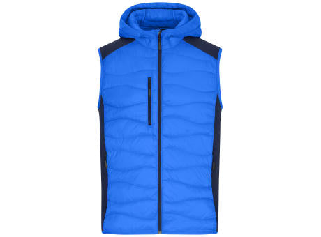 Men's Hybrid Vest - Sportliche Weste mit Kapuze im attraktiven Materialmix