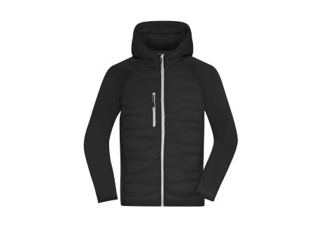 Men's Hybrid Jacket - Sportliche Jacke mit Kapuze im attraktiven Materialmix