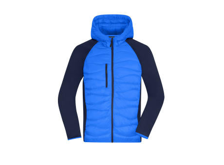 Men's Hybrid Jacket - Sportliche Jacke mit Kapuze im attraktiven Materialmix