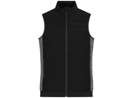Ladies' Padded Hybrid Vest - Wattierte Weste mit Stehkragen im attraktiven Materialmix