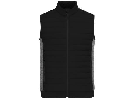 Men's Padded Hybrid Vest - Wattierte Weste mit Stehkragen im attraktiven Materialmix