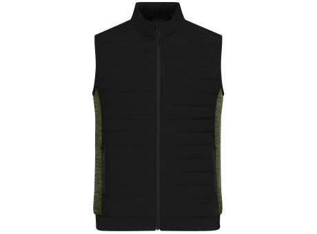 Men's Padded Hybrid Vest - Wattierte Weste mit Stehkragen im attraktiven Materialmix