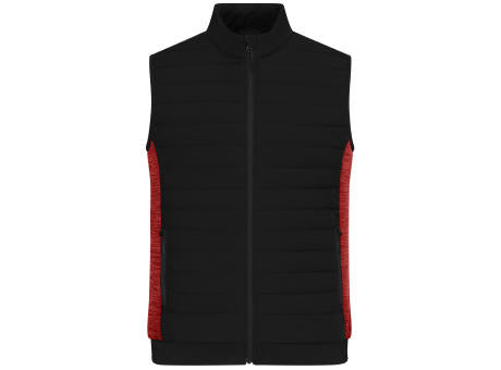 Men's Padded Hybrid Vest - Wattierte Weste mit Stehkragen im attraktiven Materialmix