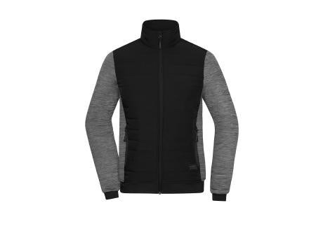 Ladies' Padded Hybrid Jacket - Wattierte Jacke mit Stehkragen im attraktiven Materialmix