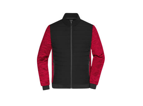 Men's Padded Hybrid Jacket - Wattierte Jacke mit Stehkragen im attraktiven Materialmix