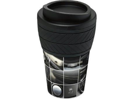Brite-Americano® 350 ml Isolierbecher mit Schutzring Reifen-Design