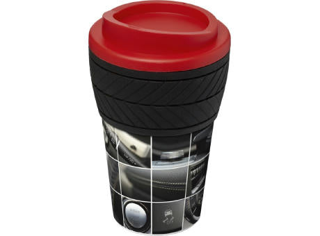 Brite-Americano® 350 ml Isolierbecher mit Schutzring Reifen-Design