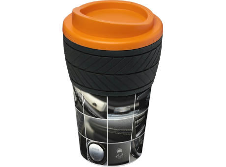 Brite-Americano® 350 ml Isolierbecher mit Schutzring Reifen-Design