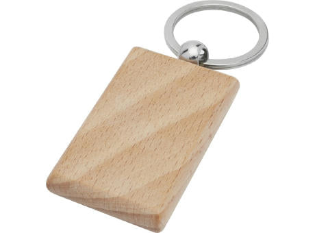 Gian rechteckiger Schlüsselanhänger aus Buchenholz