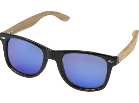 Hiru verspiegelte polarisierte Sonnenbrille aus rPET/Holz in Präsentbox