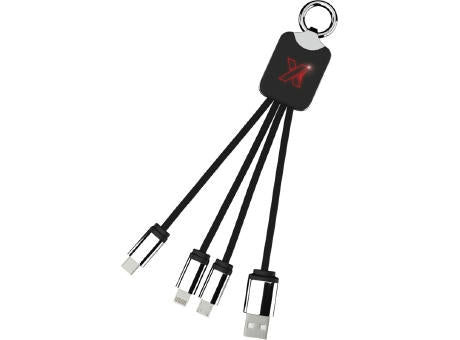 SCX.design C15 Quatro Ladekabel mit Leuchtlogo