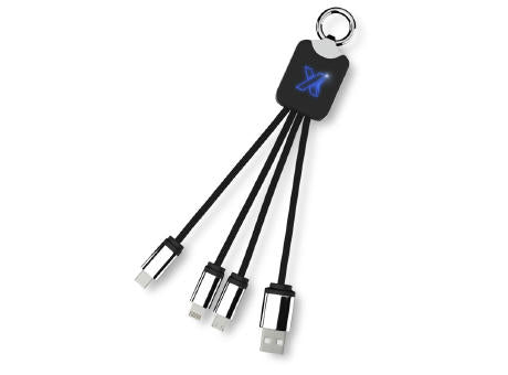 SCX.design C15 Quatro Ladekabel mit Leuchtlogo