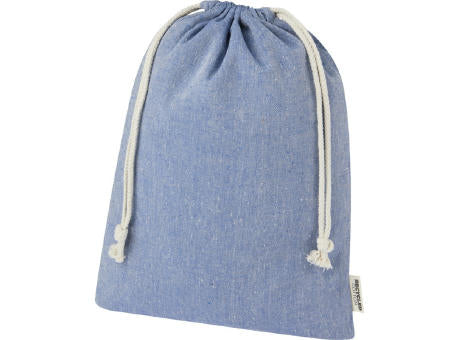 Pheebs 150 g/m² GRS Zuziehbeutel aus Recyclingbaumwolle groß 4 l